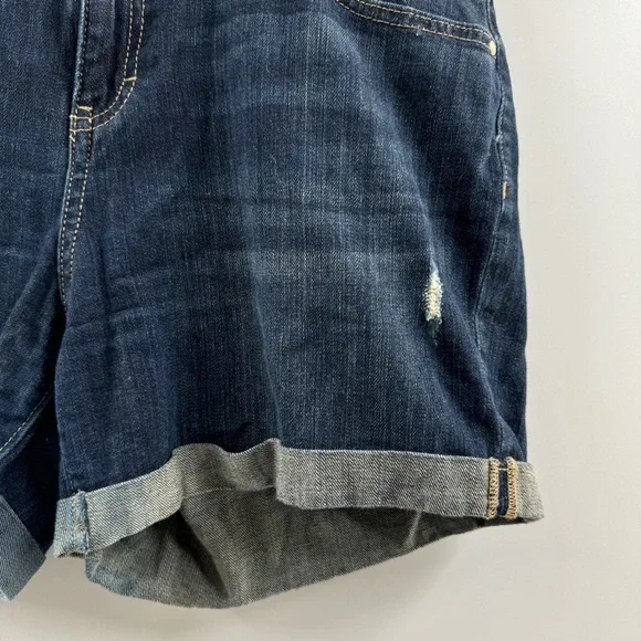 Jennifer Lopez Boyfriend Jean Shorts Medium–Dark Wash Size 12 - Picture 4 of 9
